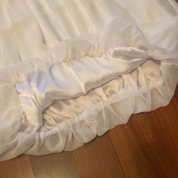 Kaktus NWT White Lined Lace Bubble Mini Dress - Sz M - Picture 5 of 14